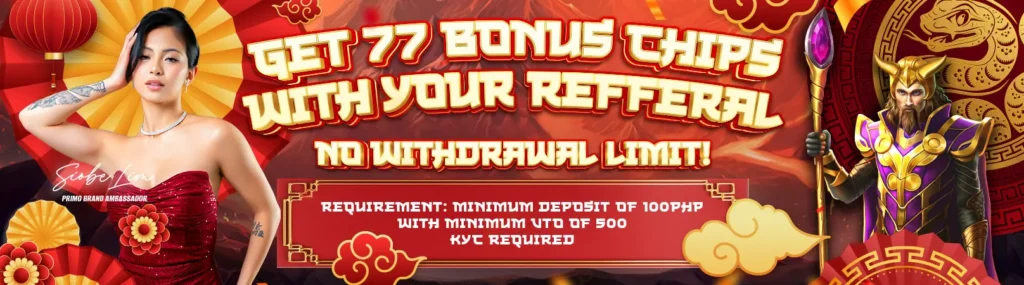 Get 77 Bonus Chips